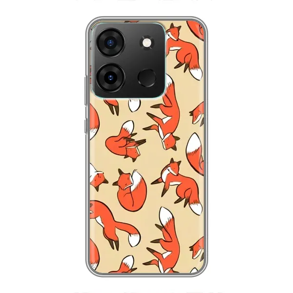 Чохол з принтом «Лисички» для Infinix Smart 7