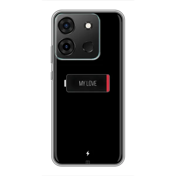 Чехол с принтом «Love battery» для Infinix Smart 7