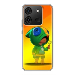 Чехол для Infinix Smart 7 Бравл Старс (VPrint) (Хлопчик Леон)