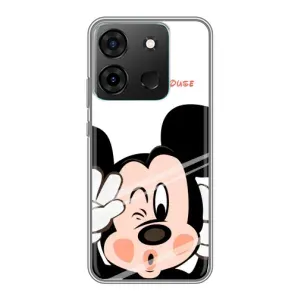 Эксклюзивный чехол для Infinix Smart 7 (AlphaPrint - Мультяшные) (Маус Микки)