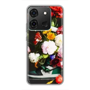 Брендновые Чехлы для Infinix Smart 7 - (PREMIUMPrint) (Nike цветы)