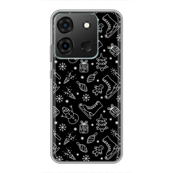 Чохол з принтом «Новорічний фон» для Infinix Smart 7
