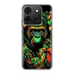 Чехол с Обезьянами Infinix Smart 7 - (AlphaPrint) (Обезьяна в тропиках)