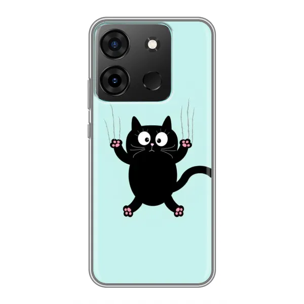 Чехол с принтом «Падающий кот» для Infinix Smart 7 Чехол с принтом «Падающий кот» для Infinix Smart 7