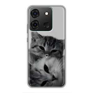 Чехол с рисунком кот на Infinix Smart 7 (Пара котов)