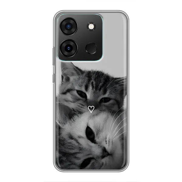 Чехол с принтом «Пара котов» для Infinix Smart 7