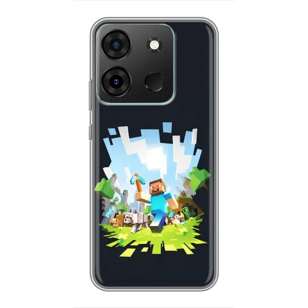 Чохол з принтом «персонажі Minecraft» для Infinix Smart 7