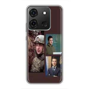Чохол для Infinix Smart 7 (AlphaPrint - с принтом Зеленського) (Президент)