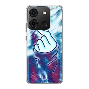 Чехол с принтом для Infinix Smart 7 (AlphaPrint - Знак сердечка) (Радужное сердце)