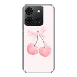 Чохол з розовим принтом для Infinix Smart 7 (Рожеві вишні)