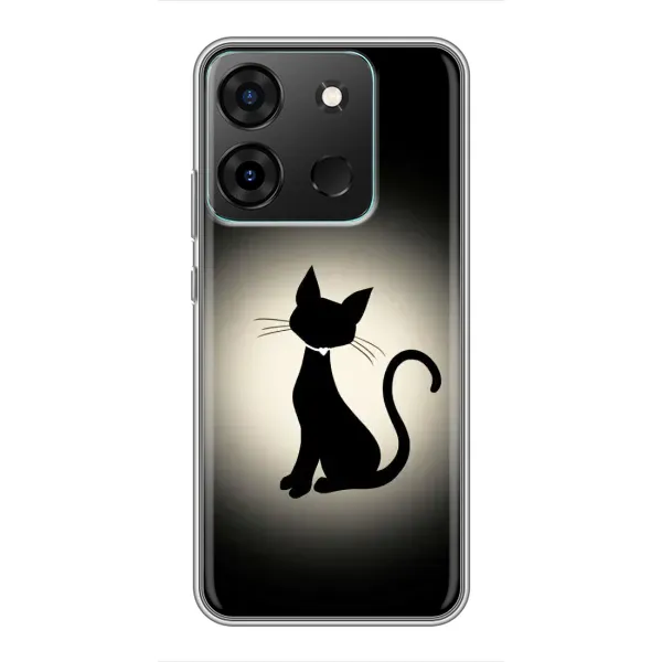 Чехол с принтом «Силуэт котика» для Infinix Smart 7 Чехол с принтом «Силуэт котика» для Infinix Smart 7