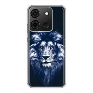 Чохол з картинкою ЛЕВ для Infinix Smart 7 (VPrint) (Синій Лев)