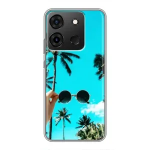 Силиконовый чехол с КАРТИНКАМИ лето для Infinix Smart 7 (AlphaPrint) (Взгляд лето)