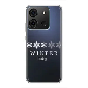 Зимние Чехлы для Инфиникс Смарт 7 - прозрачный фон (Winter loading)