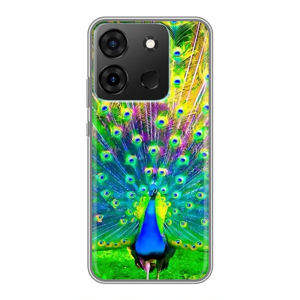 Чохол з принтом «Яскравий Павлин» для Infinix Smart 7