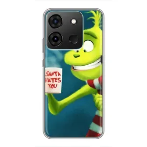 Різдвяні Чохли для Infinix Smart 7 (VPrint) (Зелений Грінч)