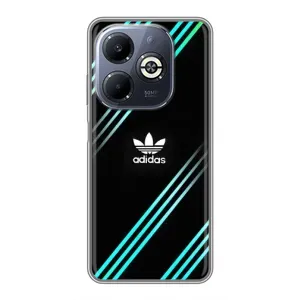 Чохли Адидас для Infinix Smart 8 Plus (AlphaPrint) (Адідас з полосами)