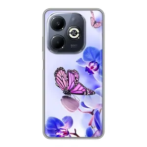 Чохли з квітами для Infinix Smart 8 Plus (VPrint) (Метелик на квітах)