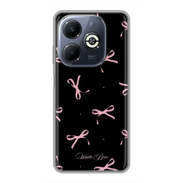 Чехол с принтом «Банты на черном» для Infinix Smart 8 Plus