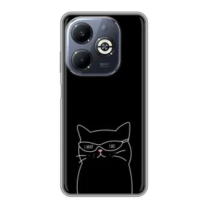 Чохол з малюнком кіт на Infinix Smart 8 Plus (Байдужий кіт)