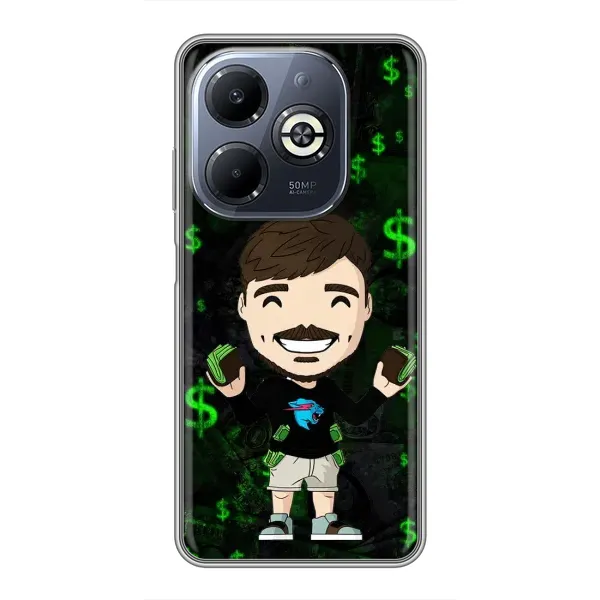 Чохол з принтом «Блогер Beast» для Infinix Smart 8 Plus