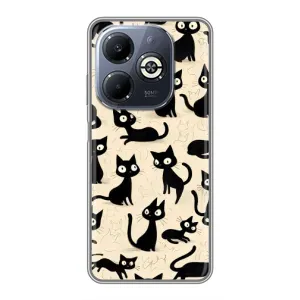 Чохол з малюнком кіт на Infinix Smart 8 Plus (Чорні коти)