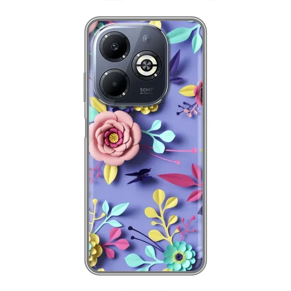 Чохол з принтом «Дизайн квітів» для Infinix Smart 8 Plus Чохол з принтом «Дизайн квітів» для Infinix Smart 8 Plus