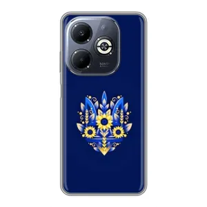 Чохли для Infinix Smart 8 Plus Укр. Символіка (AlphaPrint) (Квітковий Герб)