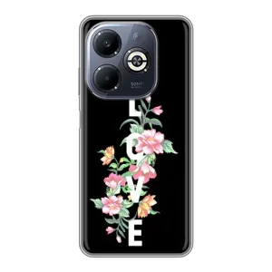 Чехлы для любимой на Инфиникс Смарт 8 Плюс (VPrint) (Цветы LOVE)