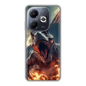 Чохол з принтом «Вогняний динозавр» для Infinix Smart 8 Plus