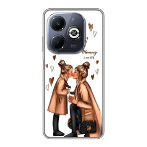 Чехол с печатью для Infinix Smart 8 Plus - (Мама с ребенком) (AlphaPrint) (Дочка и мама)