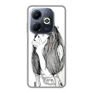 Чехол с печатью для Infinix Smart 8 Plus - (Мода) (AlphaPrint) (Фото девочки)