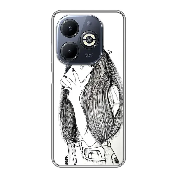 Чехол с принтом «Фото девочки» для Infinix Smart 8 Plus