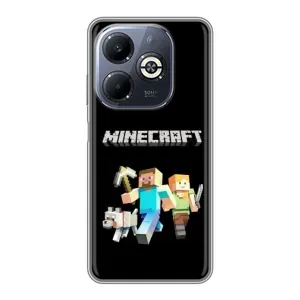 Чохол Майнкрафт на Infinix Smart 8 Plus (AlphaPrint) Minecraft (герої Minecraft)