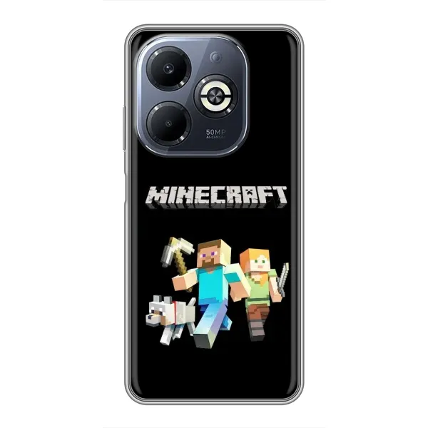 Чохол з принтом «герої Minecraft» для Infinix Smart 8 Plus Чохол з принтом «герої Minecraft» для Infinix Smart 8 Plus