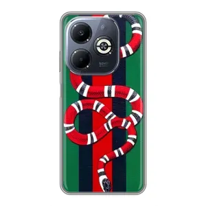 Чохли GUCCI для Інфінікс Смарт 8 Плюс (AlphaPrint) (Gucci змія)