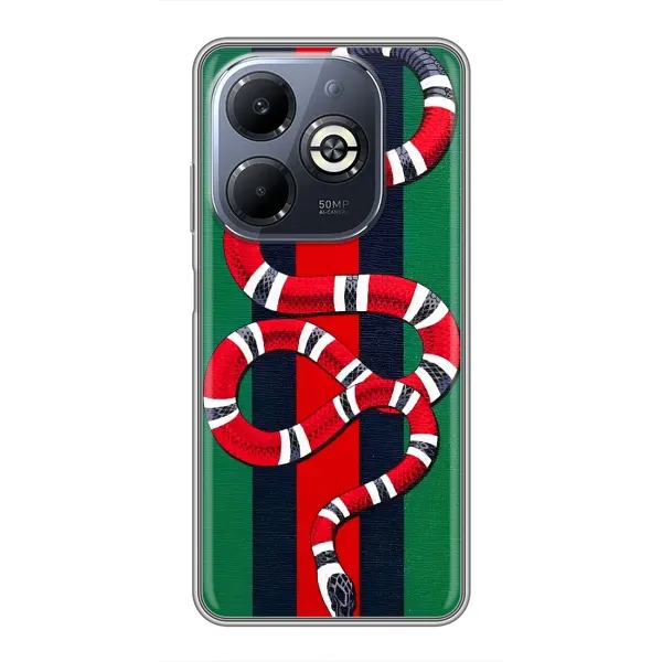 Чохол з принтом «Gucci змія» для Infinix Smart 8 Plus Чохол з принтом «Gucci змія» для Infinix Smart 8 Plus