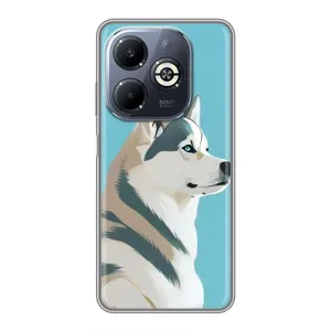 Чохол з Хаскі Infinix Smart 8 Plus - (AlphaPrint) (Хаскі арт)