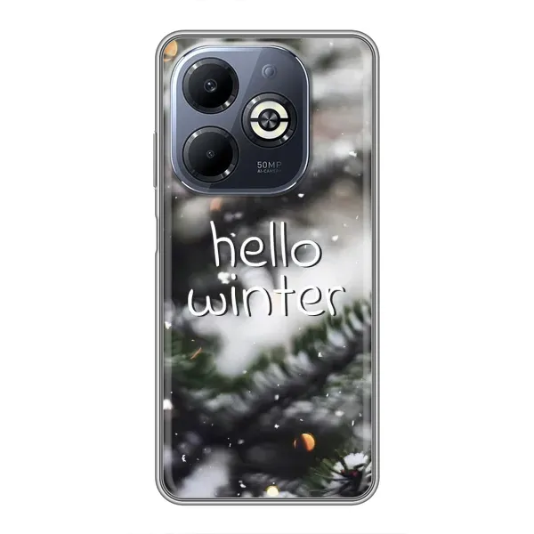 Чехол с принтом «Hello winter» для Infinix Smart 8 Plus