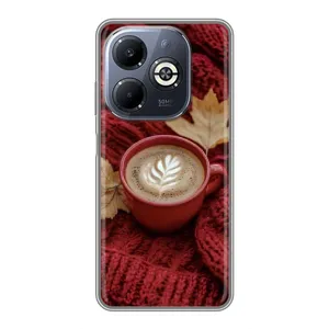 Чохол з унікальним дизайном 'Осінь з кавою' для Infinix Smart 8 Plus (Кава на ковдрі)