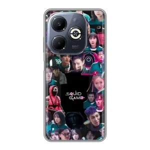 Чохол з принтом «Колаж Гра кальмара» для Infinix Smart 8 Plus