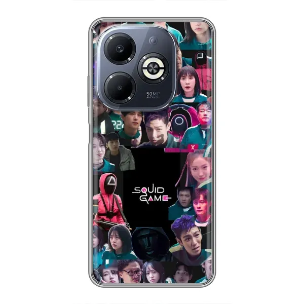 Чохол з принтом «Колаж Гра кальмара» для Infinix Smart 8 Plus