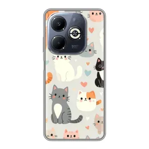 Чохол з малюнком кіт на Infinix Smart 8 Plus (Колаж котів)