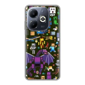Чохол Майнкрафт на Infinix Smart 8 Plus (AlphaPrint) Minecraft (Колаж Майнкрафт)