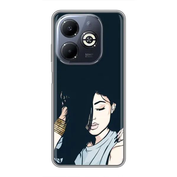 Чехол с принтом «Красивая девочка» для Infinix Smart 8 Plus