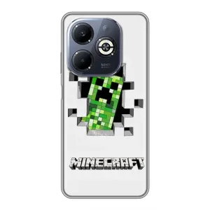 Чохол Майнкрафт на Infinix Smart 8 Plus (AlphaPrint) Minecraft (кріпер Майнкрафт)