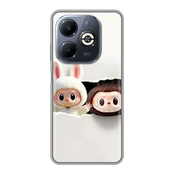 Чохол з принтом «Лабубу» для Infinix Smart 8 Plus