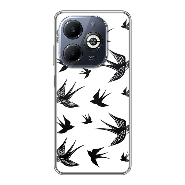 Чохол з принтом «Ластівки» для Infinix Smart 8 Plus Чохол з принтом «Ластівки» для Infinix Smart 8 Plus