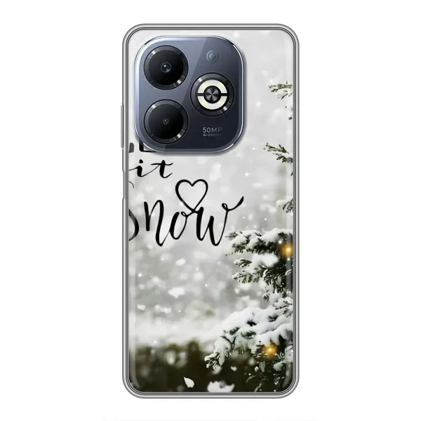 Чехол с принтом «Let it snow» для Infinix Smart 8 Plus