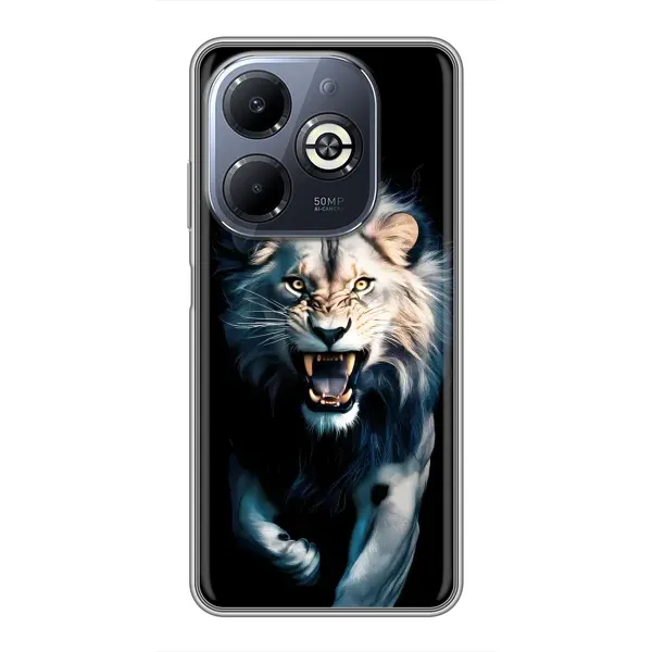 Чохол з принтом «Лев у темряві» для Infinix Smart 8 Plus